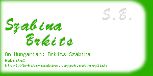 szabina brkits business card